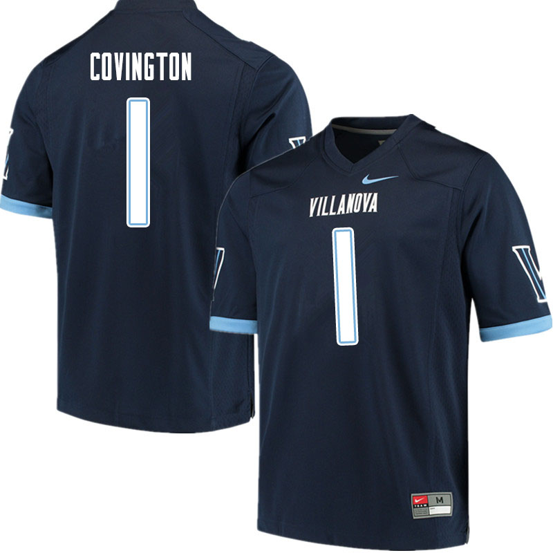 Men #1 Justin Covington Villanova Wildcats College Football Jerseys Sale-Navy - Click Image to Close